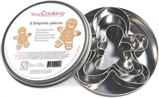 Scrap Cooking Ginger Man Decorațiuni pentru prăjituri Metalice 3buc