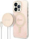 Guess Back Cover Σιλικόνης Ροζ (iPhone 14 Pro Max)