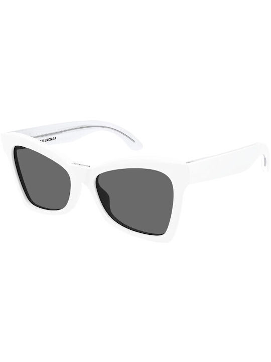 Balenciaga Дамски Слънчеви очила с Бял Пластмасов Рамка и Сив Леща BB0231S-005