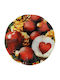 Marva Christmas Platter Glass Red L30xW30xD30cm.