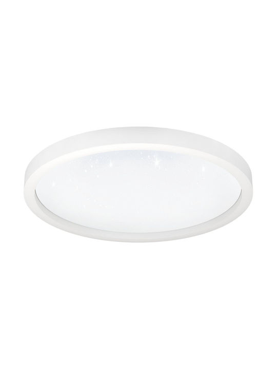 Eglo Montemorelos-Z Κλασική Μεταλλική Πλαφονιέρα Οροφής με Ενσωματωμένο LED σε Λευκό χρώμα 57cm