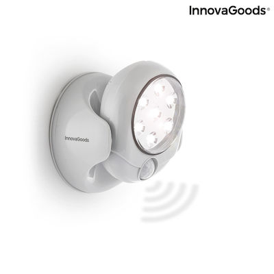 InnovaGoods LED Nachtlicht Projektor mit Batterie, Bewegungssensor und Aufkleber zur Montage