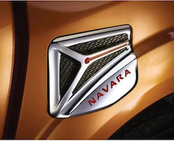 Nissan Αυτοκόλλητο για Nissan Navara Np300 για Τάπα Βενζίνης Αυτοκινήτου σε Ασημί Χρώμα