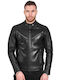 Vainas Viper Men's Winter Leather Biker Jacket Black