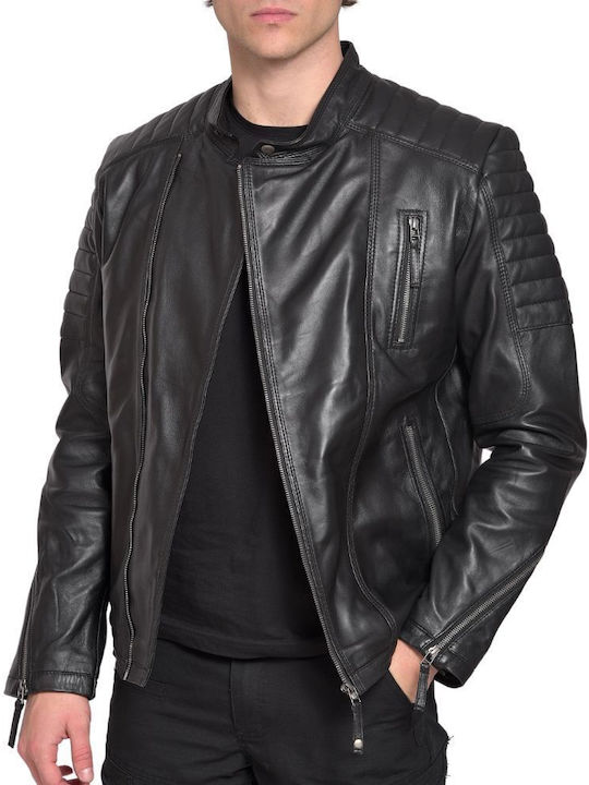 Charlie Suc Sheep Leather Jacket Biker Black