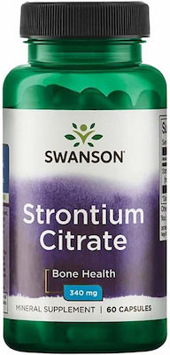 Swanson Strontium Citrate 340mg Ergänzungsmittel für die Knochengesundheit 60 Mützen