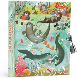 Notebook with Lock, eeBoo, Otters