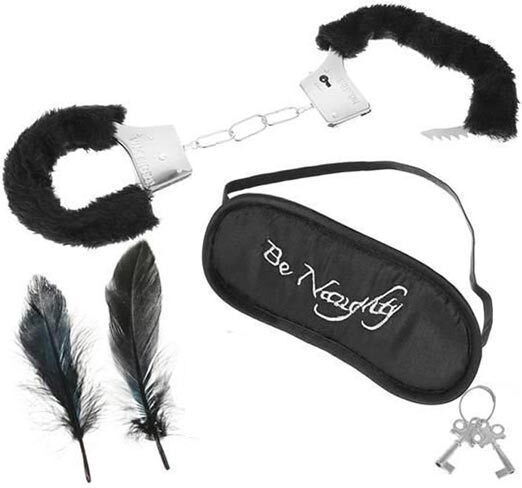 BDSM Accessories Σετ Ερωτικά Αξεσουάρ σε Μαύρο χρώμα σε Μαύρο Χρώμα 4τμχ