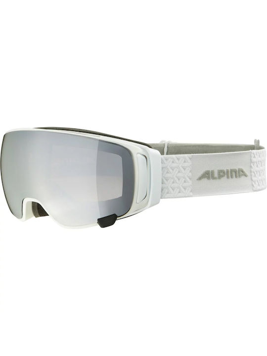 Alpina Double Jack Mag Q-Lite Ски & Сноуборд Маска Детска Бял с Леща в Цвят Сив Alpina Double Jack Mag Q-Lite Ски & Сноуборд Маска Детска Бял с Леща в Цвят Сив