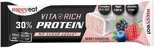 Mooveat Vita Rich Μπάρα με 30% Πρωτεΐνη & Γεύση Berry Smoothie 60gr
