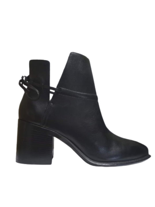 Vegetal D_FAC01 Leather Women's Ankle Boots Black