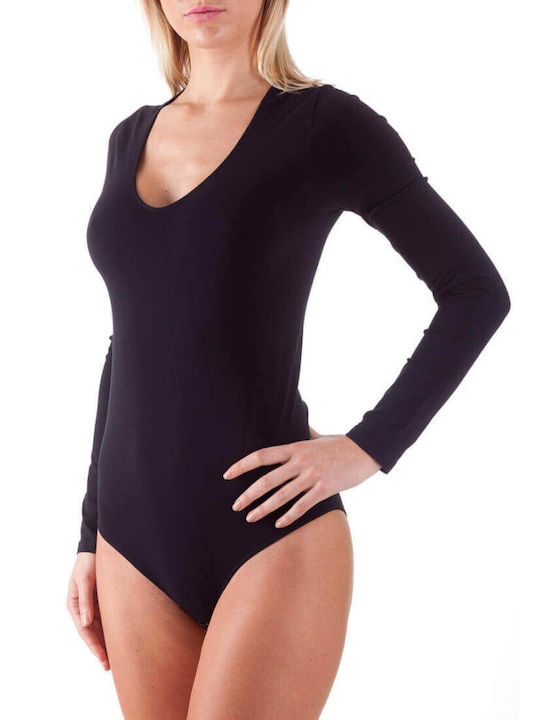 DIANA - 92 Long Sleeve & Open Neckline Body with Long Sleeves Black