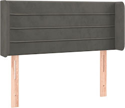 vidaXL Fabric Bed Headboard Dark Gray 103x88cm