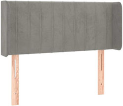 vidaXL Bed Headboard made of Fabric Light Gray 103x16x78cm