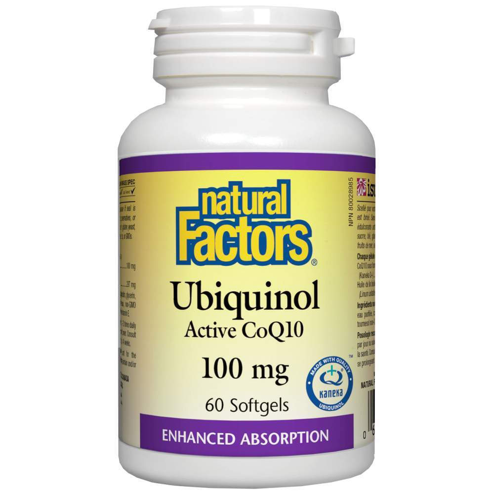 Natural Factors Ubiquinol Active CoQ10 100mg 60 μαλακές κάψουλες ...