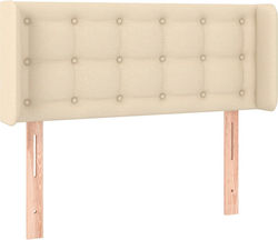 vidaXL Fabric Bed Headboard Cream 103x88cm