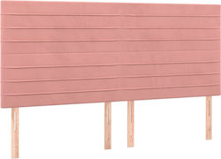 vidaXL Κεφαλάρι Κρεβατιού Υφασμάτινο Ροζ 160x118cm