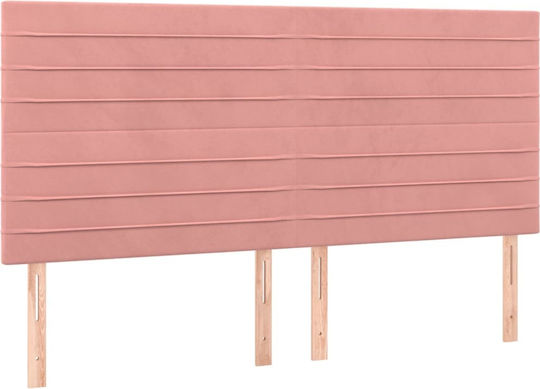vidaXL Κεφαλάρι Κρεβατιού Υφασμάτινο Ροζ 160x118cm