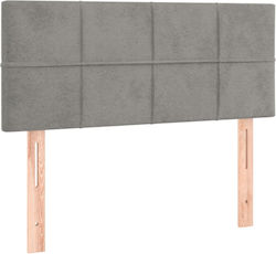 vidaXL Fabric Bed Headboard Light Gray 90x78cm