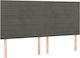 vidaXL Fabric Bed Headboard Dark Gray 160x118cm