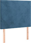 vidaXL Bed Headboard made of Fabric Dark Blue 100x5x78cm