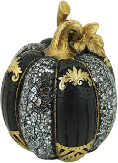 Karvounis Dovleac Decorativ Din Polirosină Negru - Auriu - Argintiu 16x16x21cm