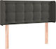 vidaXL Fabric Bed Headboard Dark Gray 103x88cm