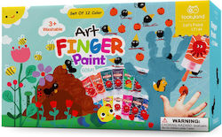 Tooky Toys Finger Paints Set 12pcs