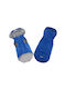 Pet Interest Stripe Lining Waterproof Dog Coat with Hood Blue XXLarge 55cm