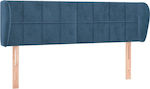 vidaXL Bed Headboard made of Fabric Dark Blue 147x23x78cm