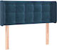vidaXL Fabric Bed Headboard Dark Blue 103x88cm