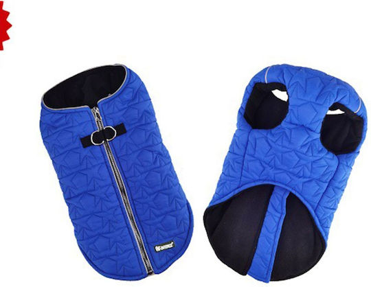 Pet Interest Zipper Vest Stars Кучешки палта Флийс / Водоустойчиво / Ветроустойчиво Син XLarge с дължина на гръбчето 48 см. 52224