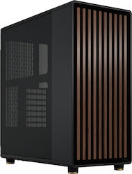 Fractal Design North Gaming Midi Tower Computer Case with Window Panel Charcoal Black