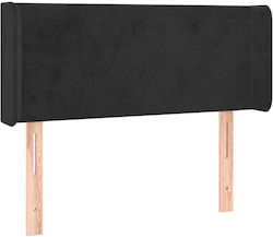 vidaXL Fabric Bed Headboard Black 103x88cm