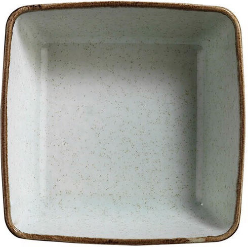 Max Home Serving Bowl Square made of Porcelain Green 13x13cm