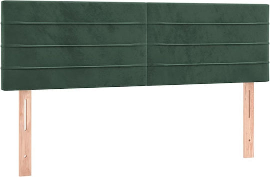 vidaXL Stoff Kopfstütze für Betten Dunkelgrünes 144x78cm