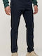 Trousers Chino Elastic Navy Blue