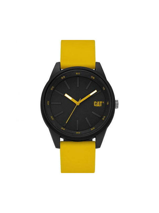 CAT Digital Uhr Batterie mit Gelb Kautschukarmband