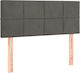 vidaXL Fabric Bed Headboard Dark Gray 90x78cm