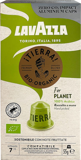 Lavazza Κάψουλες Espresso Tierra Bio Organic Συμβατές με Μηχανή Nespresso 10caps