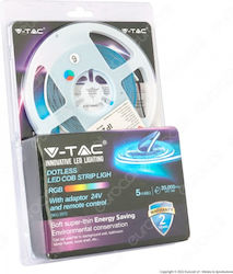 V-TAC LED Streifen Versorgung 24V RGB Länge 5m und 422 LED pro Meter mit Fernbedienung