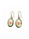 Oval floral earrings