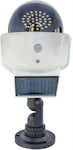 5116 Solar Dummy Surveillance Dome Camera with LED Lighting White