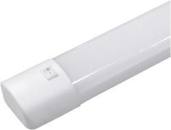 Adeleq Μοντέρνο Φωτιστικό Τοίχου με Ενσωματωμένο LED και Θερμό Λευκό Φως σε Λευκό Χρώμα Πλάτους 150cm