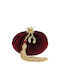 Marhome Tabletop Lucky Charm Pomegranate Bordeaux made of Fabric 11x8.5cm 1pcs