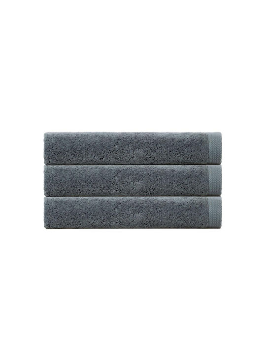 Cryspo Trio Hand Towel Premium 30x50cm Grey Wei...
