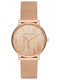 Armani Exchange Lola Ceas de Damă cu Rose Gold Brățară Metalică