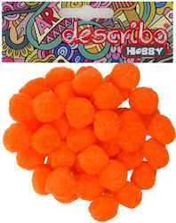 Describo Pom Pom Handwerk Orange Set 50Stück