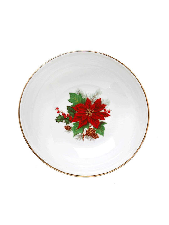 Cryspo Trio Weihnachtlich Schale Porzellan Weiß L16xH6xD16cm.