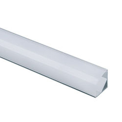 Aca Corn External Aluminum Profile for LED Strip Corner with Opal Cover 200x1.5x1.5cm